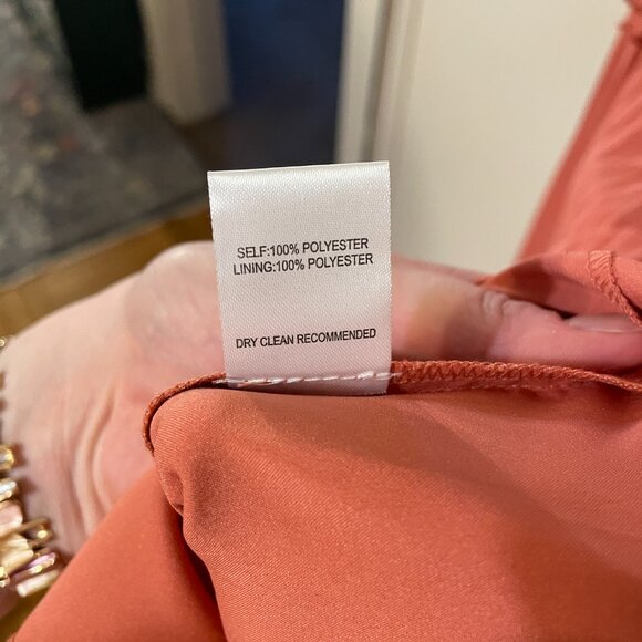 💃 Ali & Jay | Soho House Terra Cotta Pleated Halter Midi Dress Large NWT - Picture 10 of 10